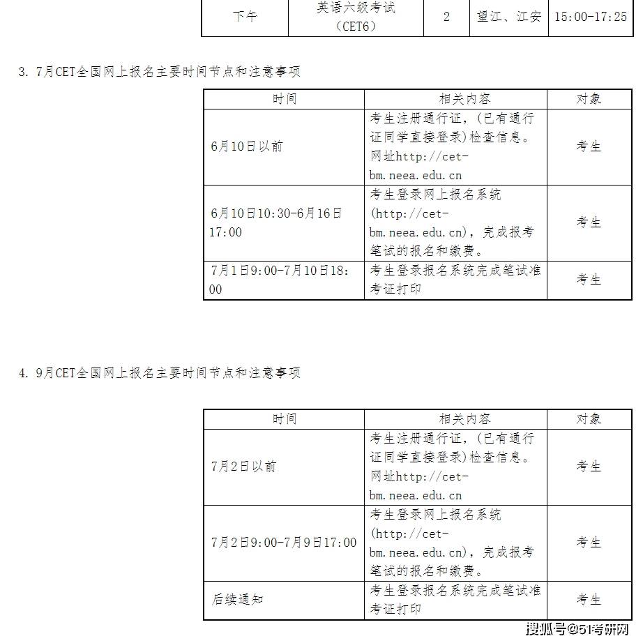 青海每年四六级考试报名时间，四六级报名费用